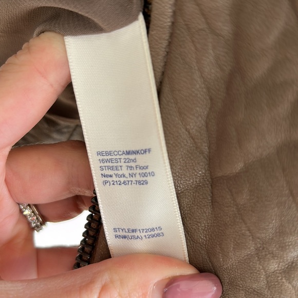 Rebecca Minkoff Lambskin Leather biker/moto jacket - Picture 7 of 9